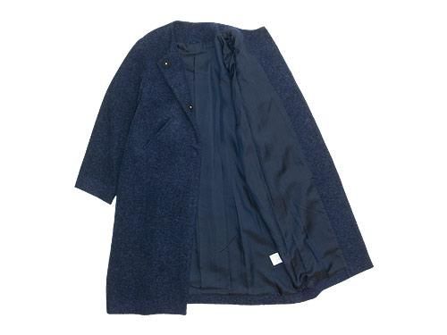 Atelier d'antan Seuratʥ No Collar Coat NAVY