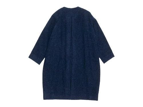 Atelier d'antan Seuratʥ No Collar Coat NAVY