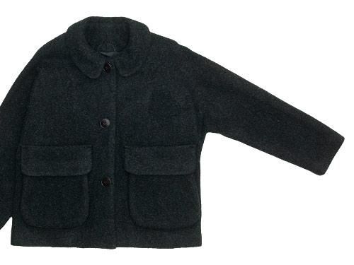 Atelier d'antan Clouetʥ롼 Round Collar Jacket Wool&Alpaca DARK GRAY