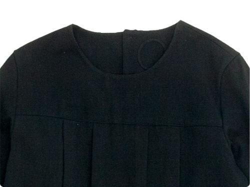 Atelier d'antan Cocteauʥȡ tuck apron dress BLACK