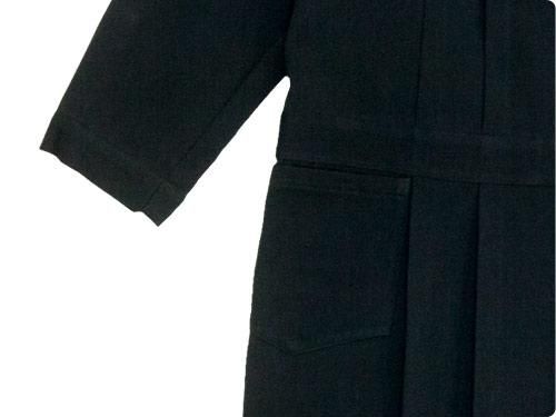Atelier d'antan Cocteauʥȡ tuck apron dress BLACK