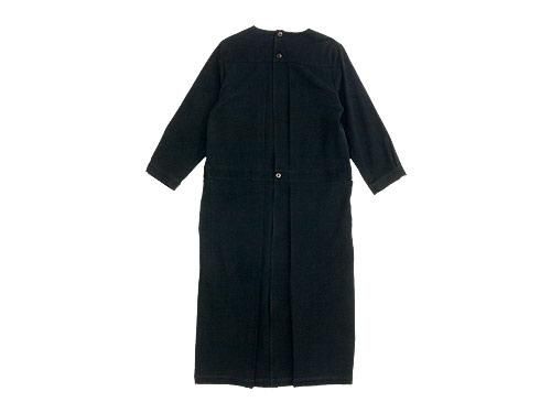 Atelier d'antan Cocteauʥȡ tuck apron dress BLACK