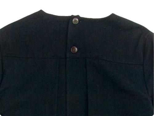 Atelier d'antan Cocteauʥȡ tuck apron dress BLACK