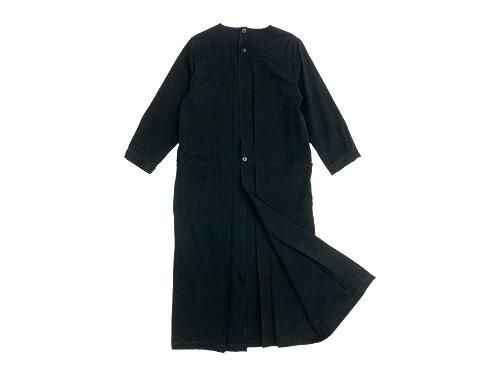 Atelier d'antan Cocteauʥȡ tuck apron dress BLACK