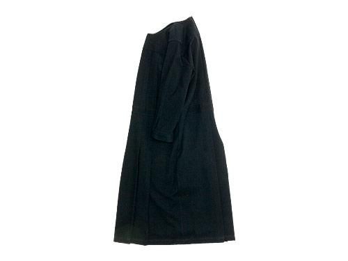 Atelier d'antan Cocteauʥȡ tuck apron dress BLACK