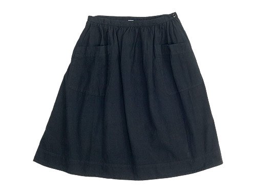 MHL. G.D. VINTAGE POPLIN SKIRT 010BLACK 〔レディース〕