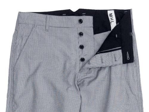 MHL. YARN DYE DRY COTTON PANTS 122NAVY̥󥺡