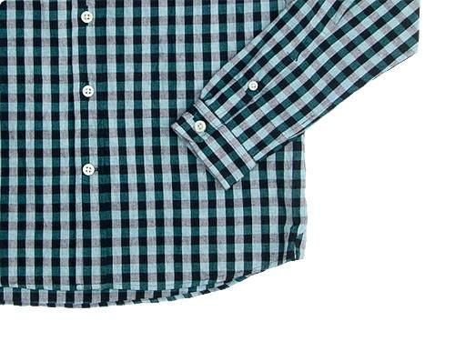 maillot sunset big gingham B.D. shirts BIG BLUE x GREEN