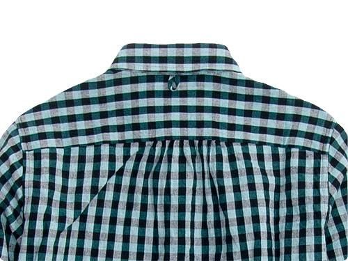 maillot sunset big gingham B.D. shirts BIG BLUE x GREEN