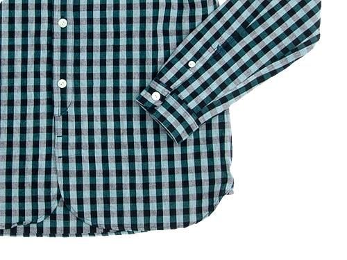 maillot sunset big gingham round work shirts BIG BLUE x GREEN