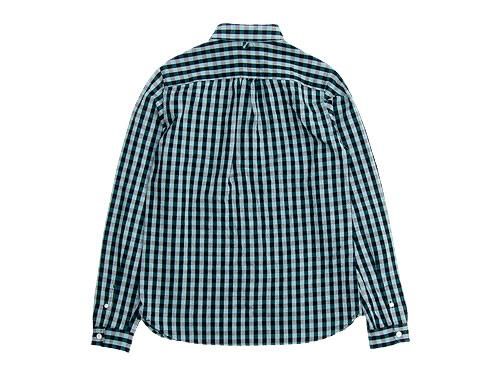 maillot sunset big gingham round work shirts BIG BLUE x GREEN