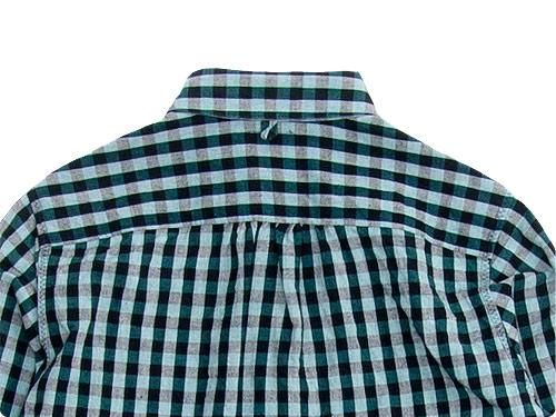 maillot sunset big gingham round work shirts BIG BLUE x GREEN