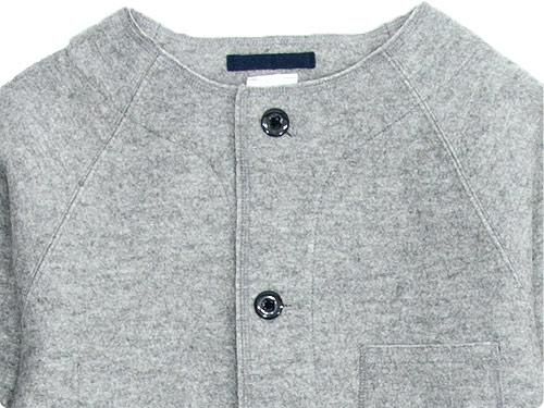 maillot melton work cardigan LIGHT GRAY