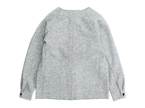 maillot melton work cardigan LIGHT GRAY