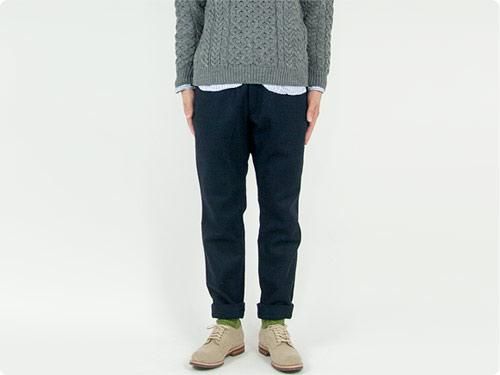 maillot wool easy pants NAVY