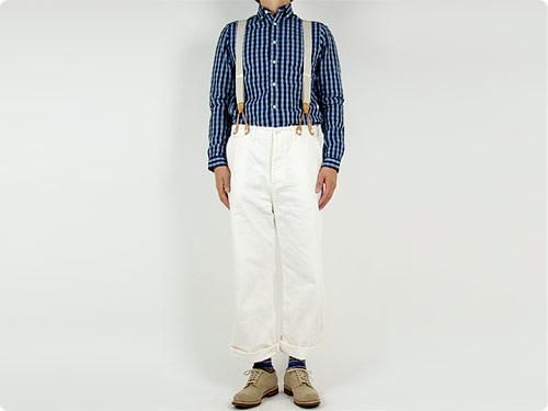 TOUJOURS Waist Overalls CREAM WHITE