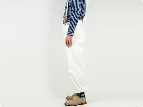 TOUJOURS Waist Overalls CREAM WHITE