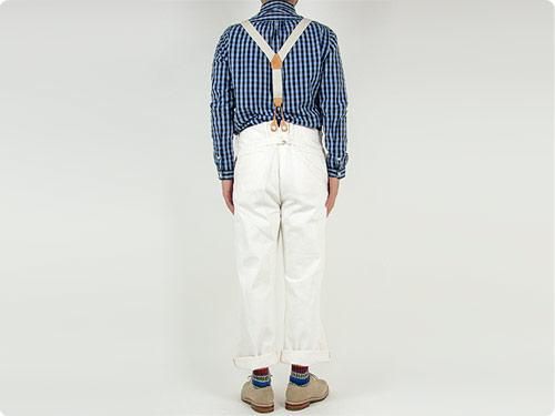 TOUJOURS Waist Overalls CREAM WHITE