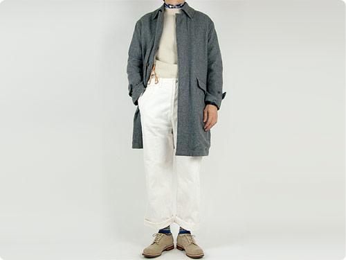 TOUJOURS Over Size Soutien Collar Coat GRAY KM23SC01