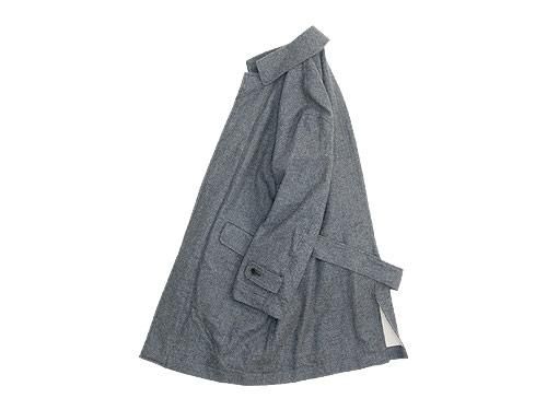 TOUJOURS Over Size Soutien Collar Coat HERRINGBONE KM23SC01