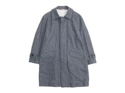 TOUJOURS Over Size Soutien Collar Coat HERRINGBONE KM23SC01
