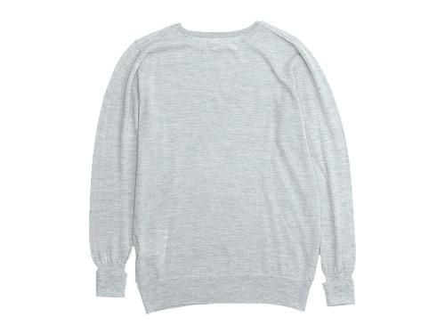 TOUJOURS Crew Neck Knit LIGHT GRAY VM23XK02