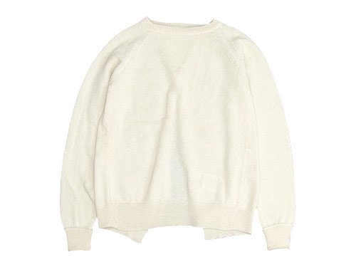 TOUJOURS Back Vent Pullover NATURAL WHITE
