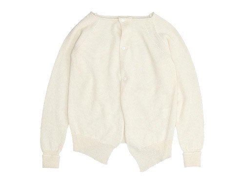 TOUJOURS Side Button Cardigan NATURAL WHITE