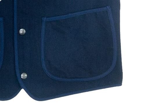 ENDS and MEANS Aldous Wool Vest NAVY
