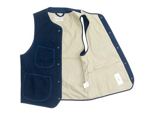 ENDS and MEANS Aldous Wool Vest NAVY