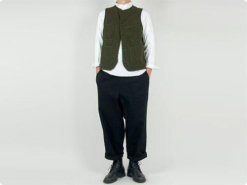 ENDS and MEANS Aldous Wool Vest NAVY