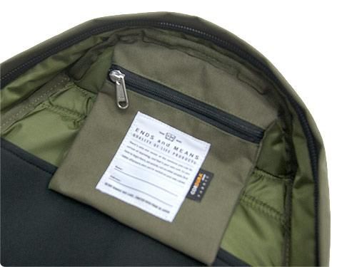 ENDS and MEANS Daytrip Backpack RANGER GREEN EM152A030