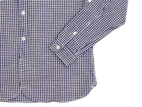 maillot sunset gingham round work shirts BROWN x BLUE