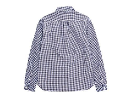 maillot sunset gingham round work shirts BROWN x BLUE