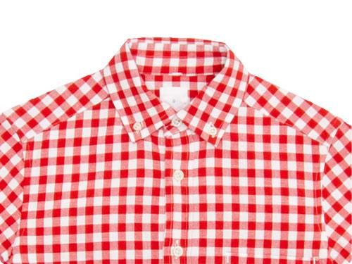 maillot sunset big gingham B.D. shirts BIG RED x WHITE
