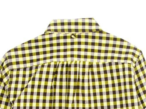 maillot sunset big gingham B.D. shirts BIG BROWN x YELLOW