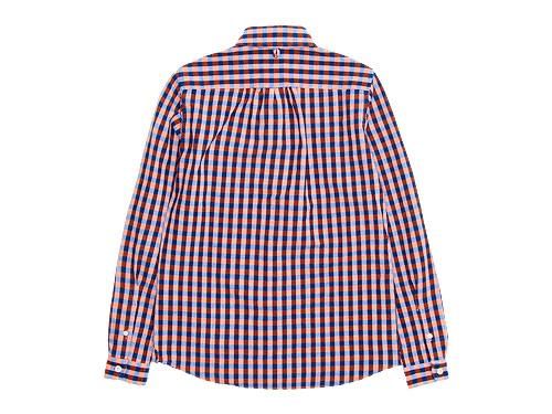 maillot sunset big gingham B.D. shirts BIG BLUE x ORANGE