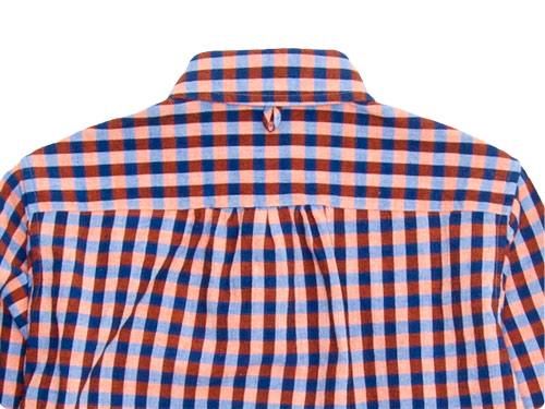 maillot sunset big gingham B.D. shirts BIG BLUE x ORANGE