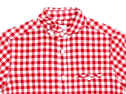 maillot sunset big gingham round work shirts BIG RED x WHITE