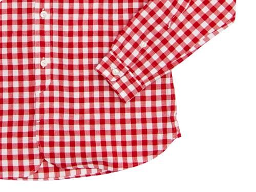 maillot sunset big gingham round work shirts BIG RED x WHITE