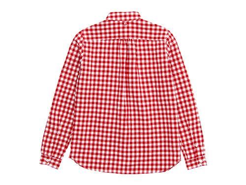 maillot sunset big gingham round work shirts BIG RED x WHITE