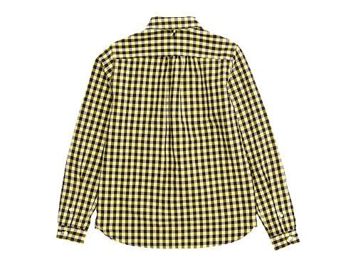 maillot sunset big gingham round work shirts BIG BROWN x YELLOW