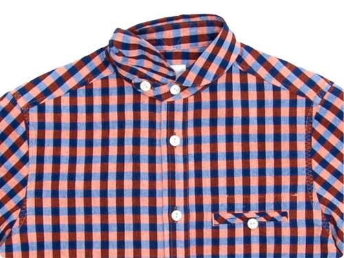 maillot sunset big gingham round work shirts BIG BLUE x ORANGE