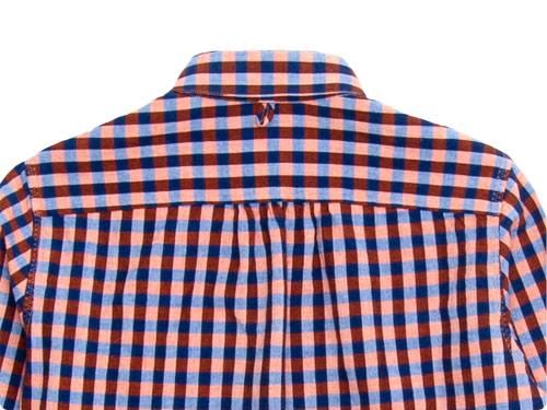 maillot sunset big gingham round work shirts BIG BLUE x ORANGE