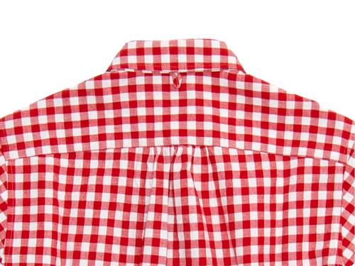 maillot sunset big gingham B.D. S/S shirts BIG RED x WHITE