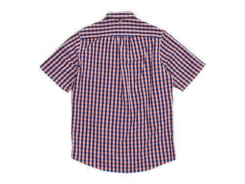 maillot sunset big gingham B.D. S/S shirts BIG BLUE x ORANGE