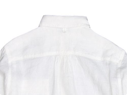 maillot sunset linen round work shirts WHITE