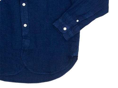 maillot sunset linen round work shirts NAVY