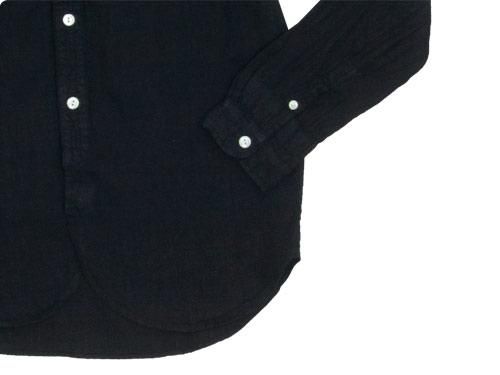 maillot sunset linen round work shirts BLACK