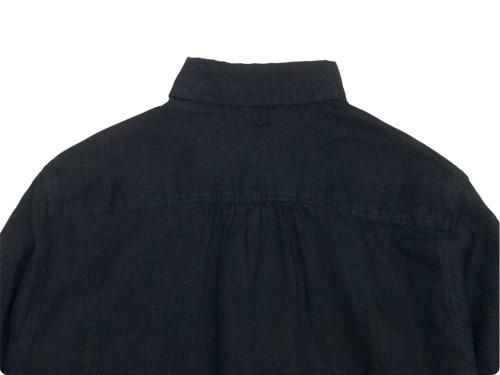 maillot sunset linen round work shirts BLACK